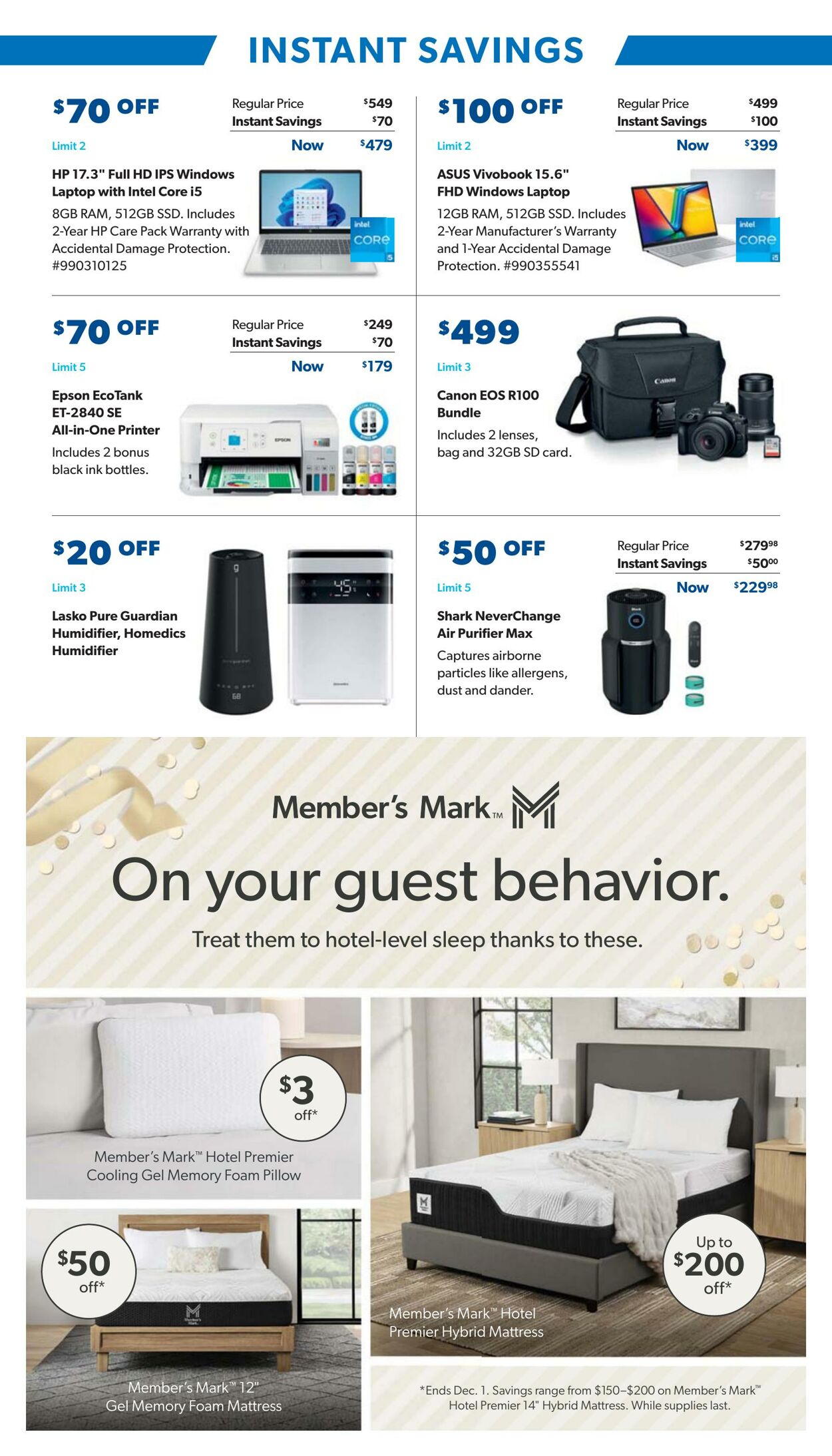 Catalogue Sam's Club from 10/30/2024