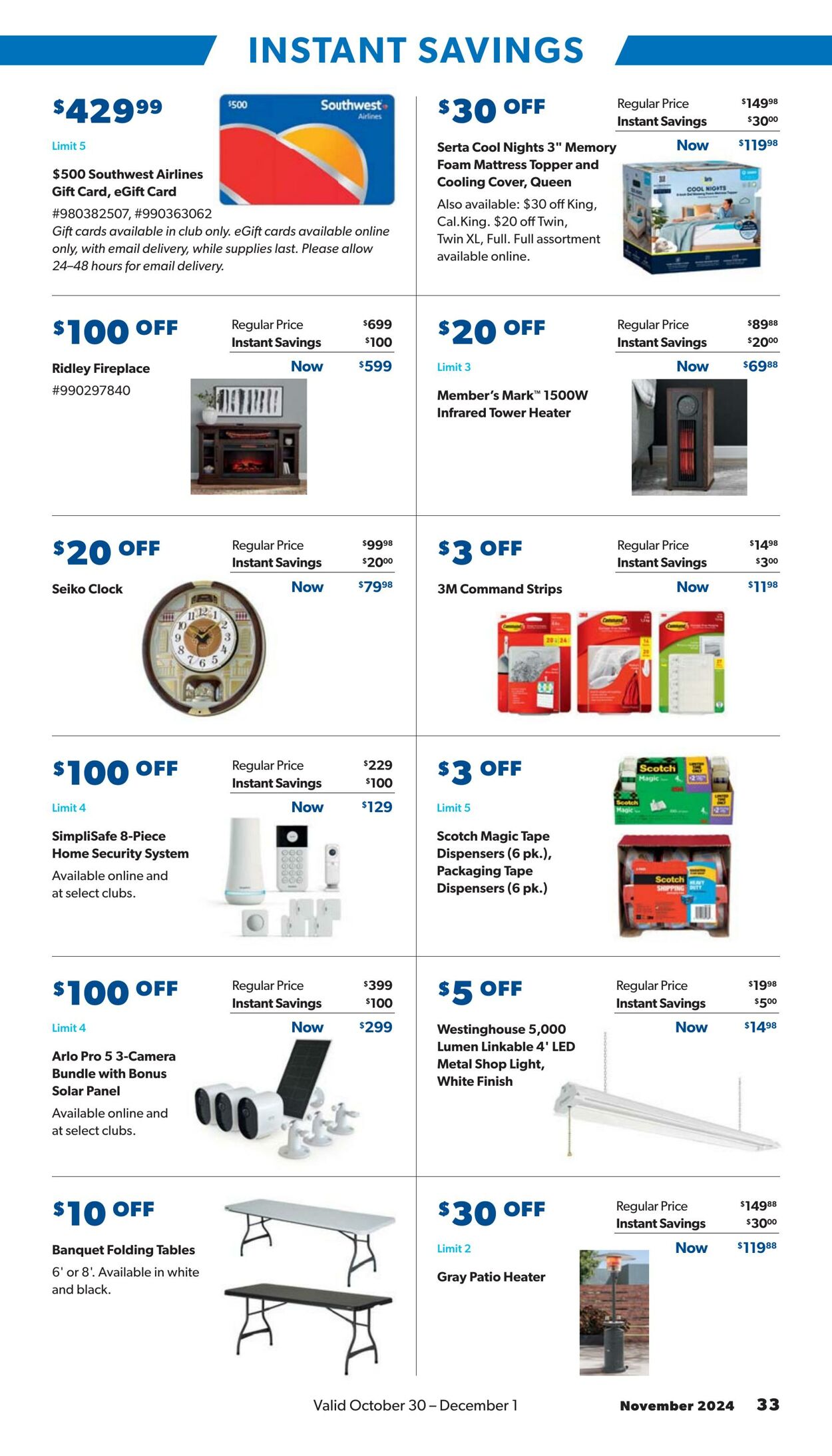 Catalogue Sam's Club from 10/30/2024