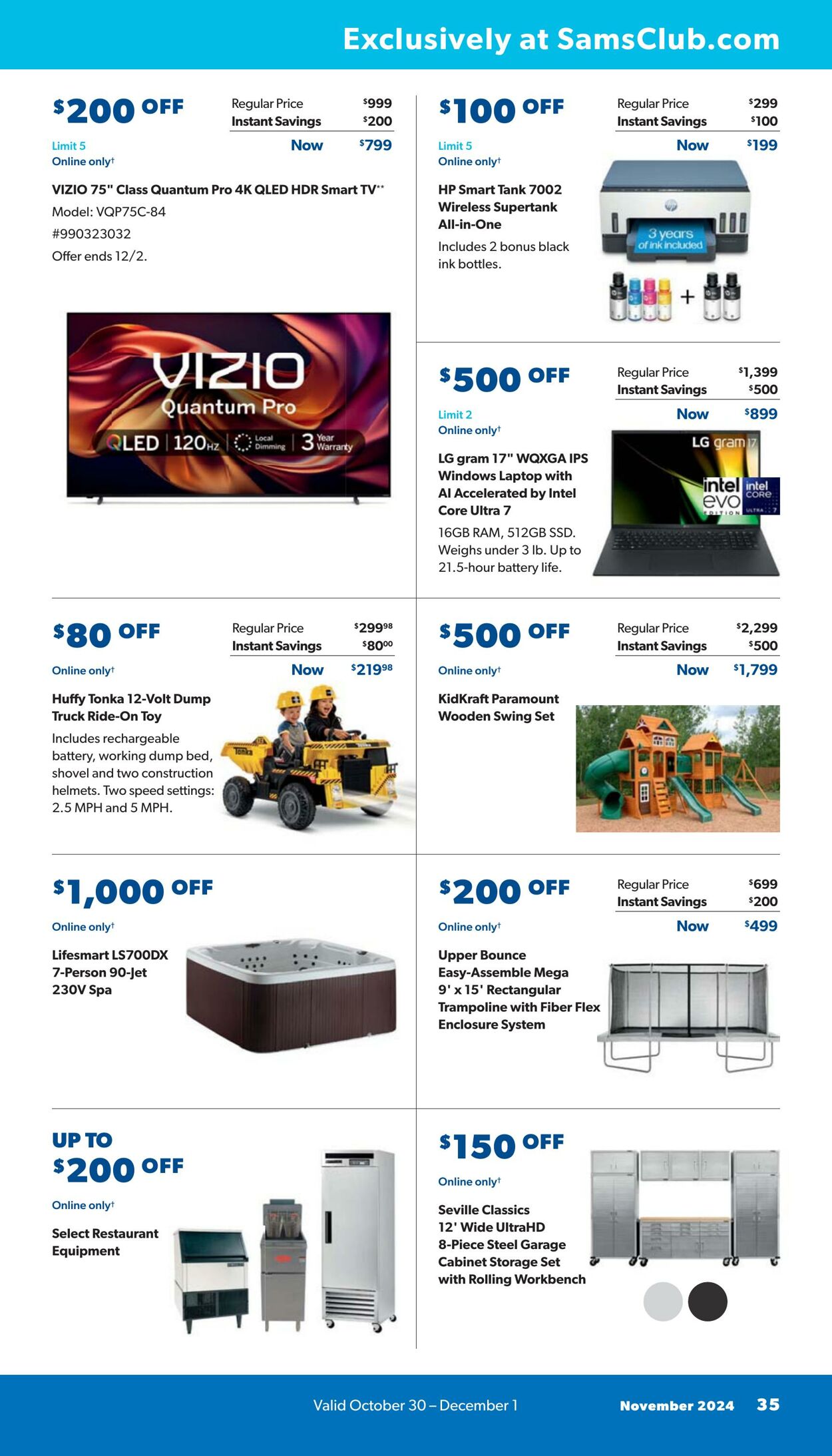 Catalogue Sam's Club from 10/30/2024