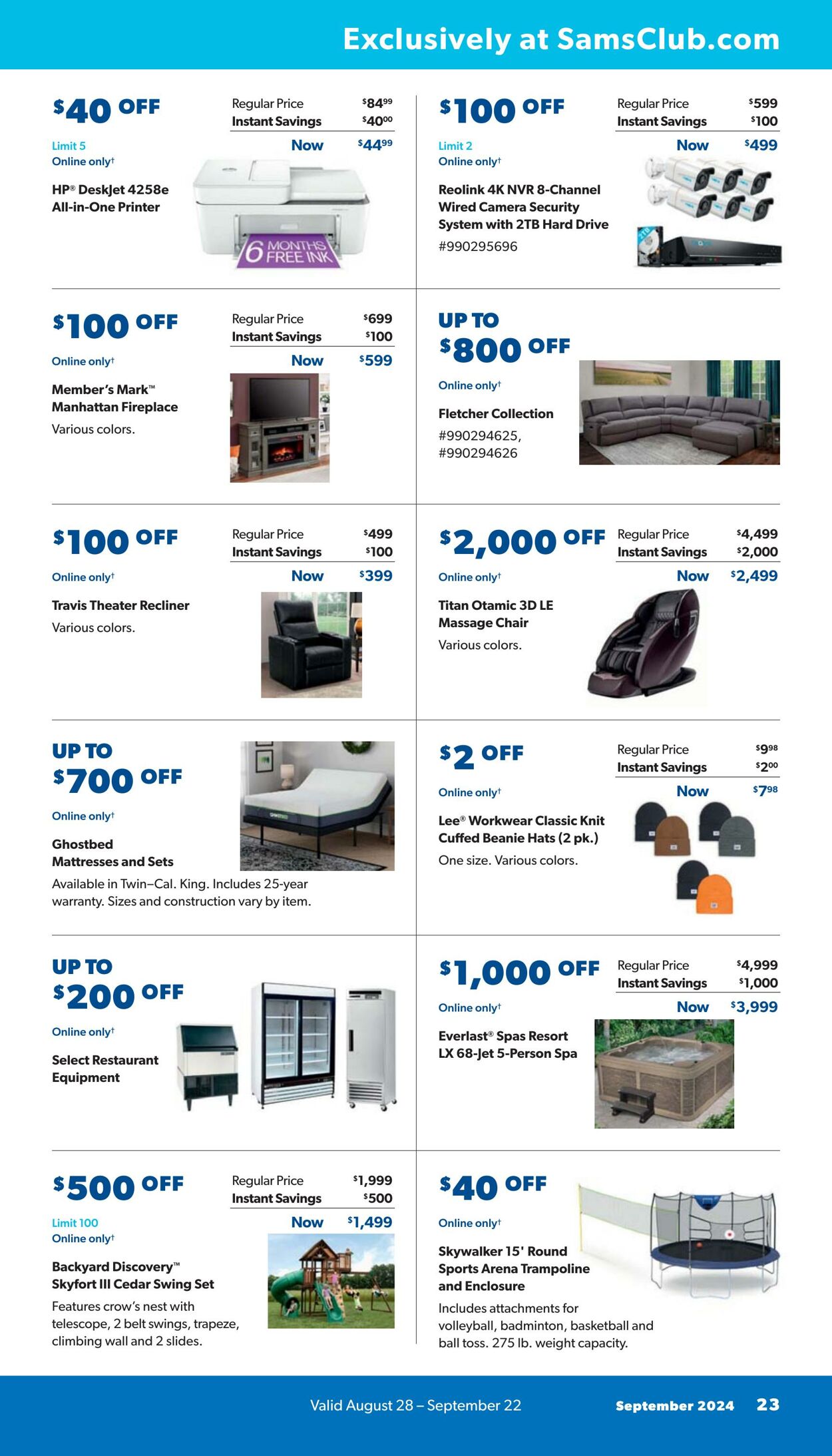 Catalogue Sam's Club from 08/28/2024