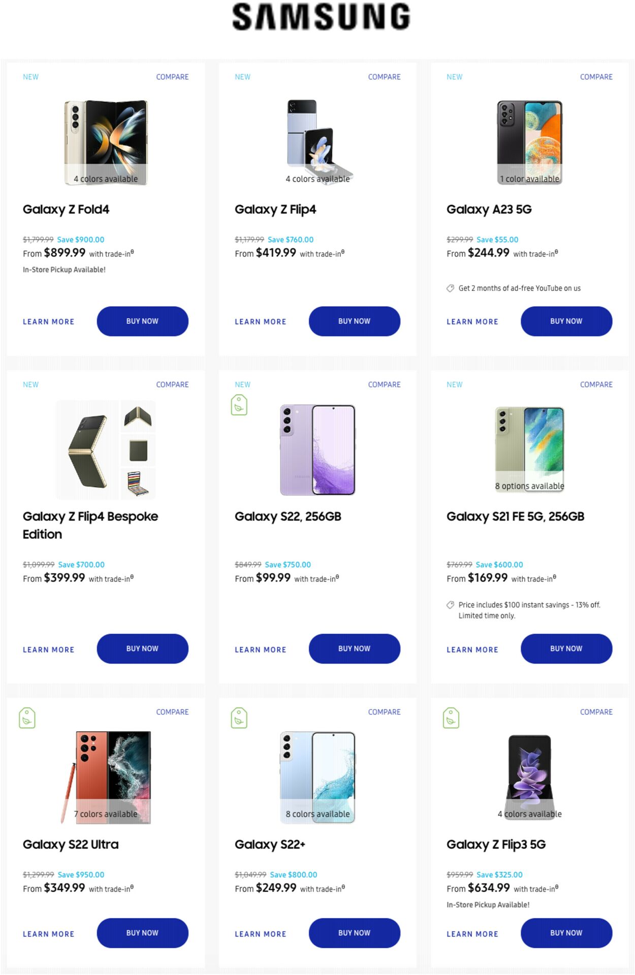 Catalogue Samsung from 10/10/2022