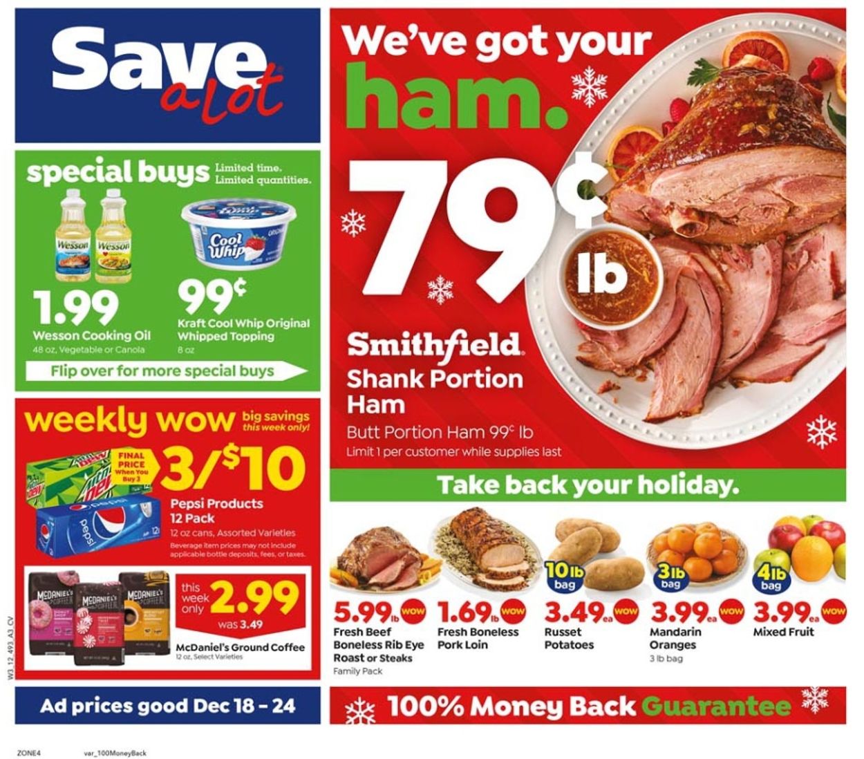 Catalogue Save a Lot - Holiday Ad 2019 from 12/18/2019