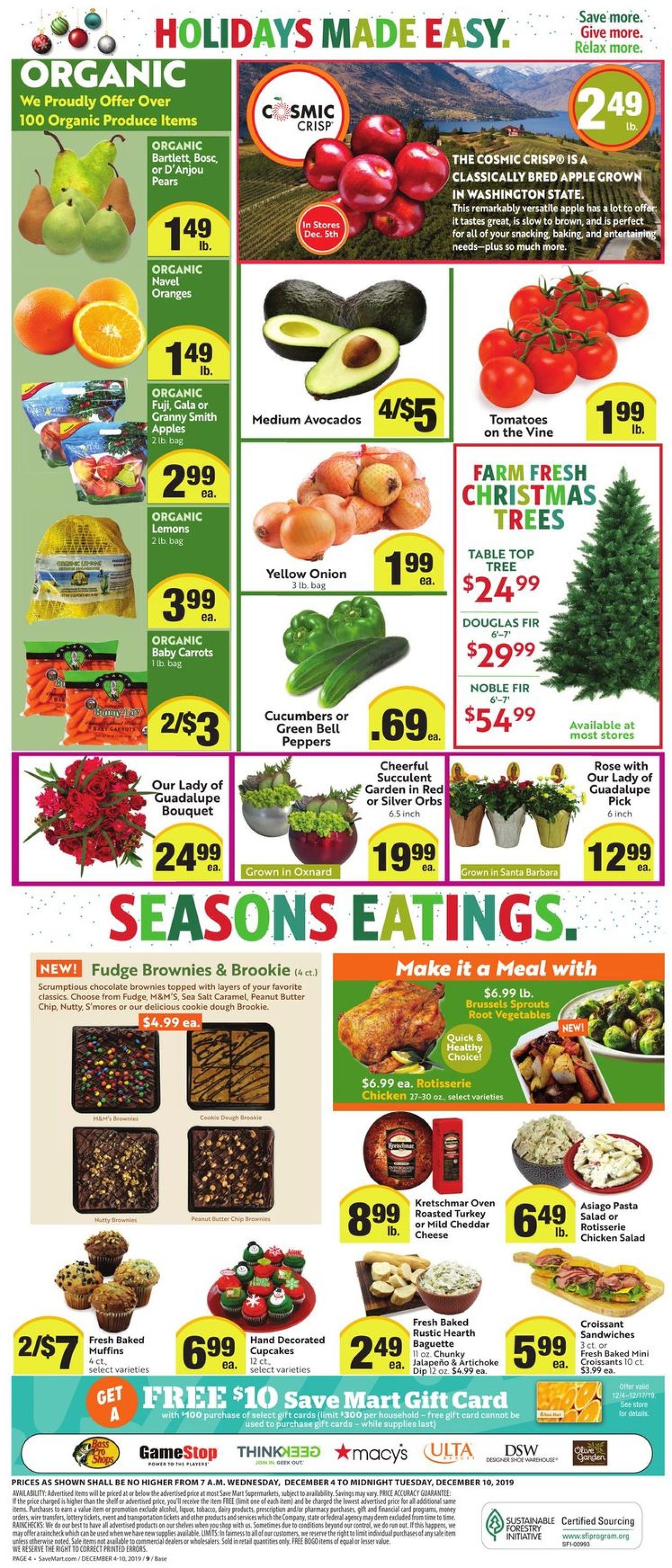 Catalogue Save Mart - Holidays Ad 2019 from 12/04/2019