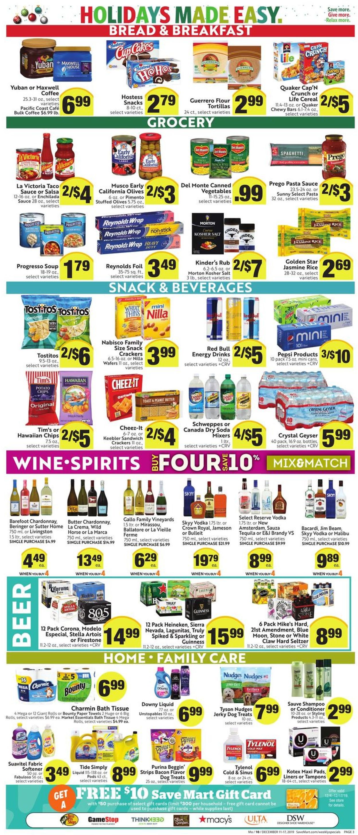 Catalogue Save Mart - Holidays Ad 2019 from 12/11/2019