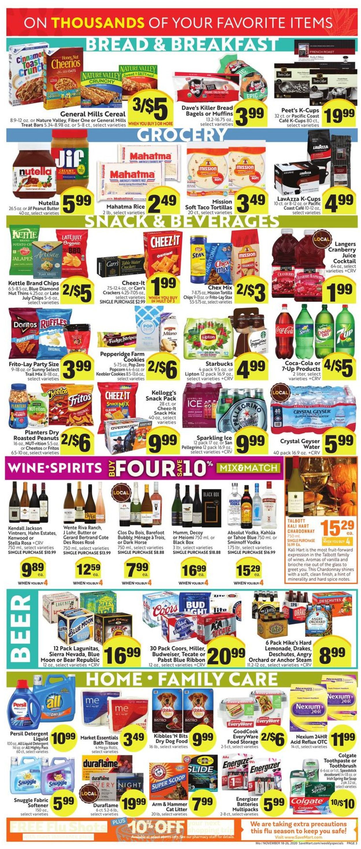 Catalogue Save Mart Thanksgiving ad 2020 from 11/18/2020