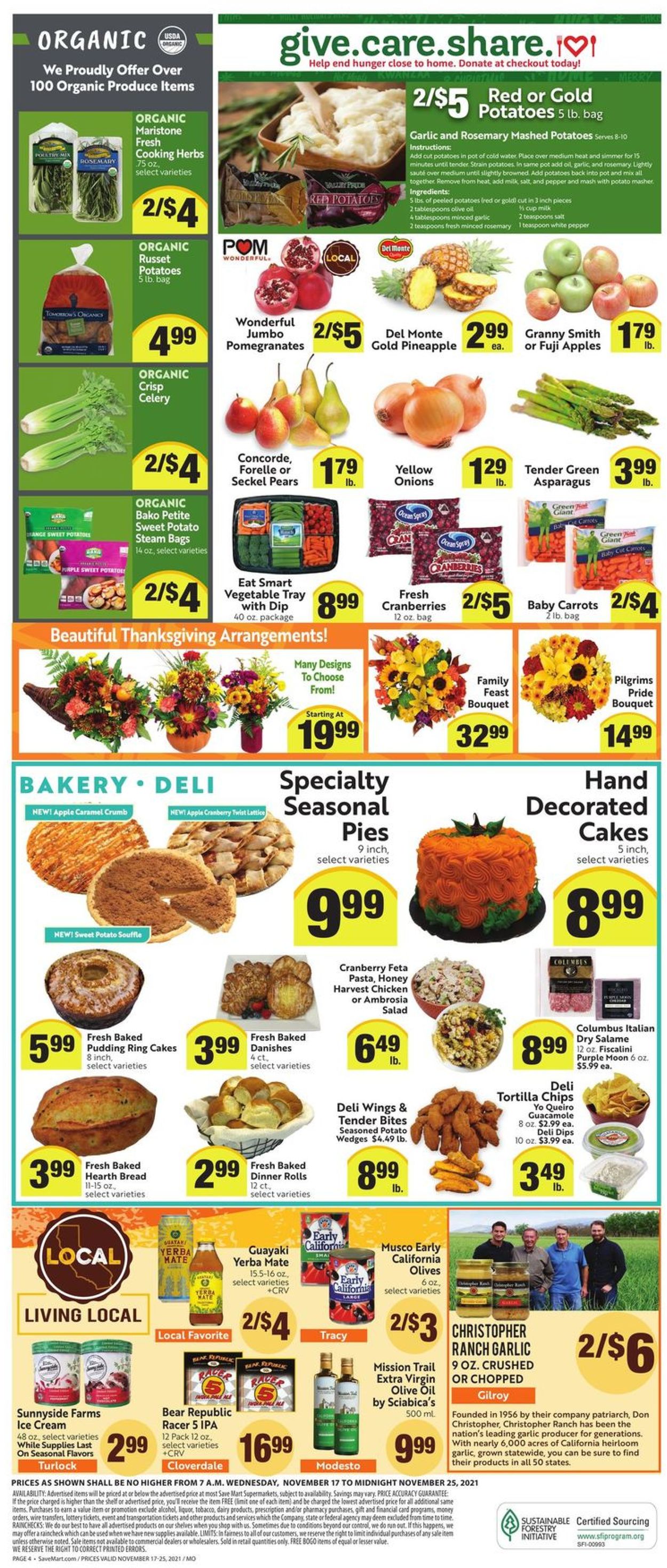 Catalogue Save Mart THANKSGIVING 2021 from 11/17/2021