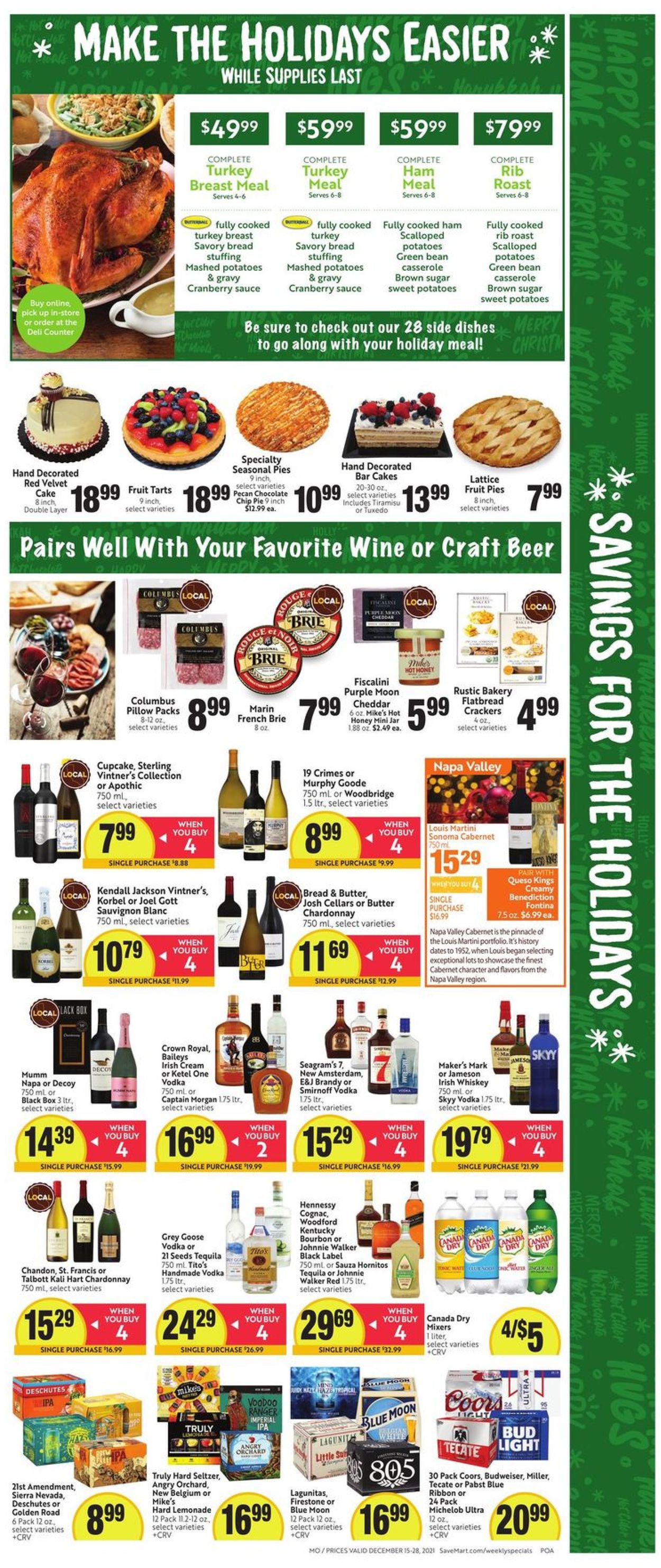 Catalogue Save Mart HOLIDAYS 2021 from 12/15/2021