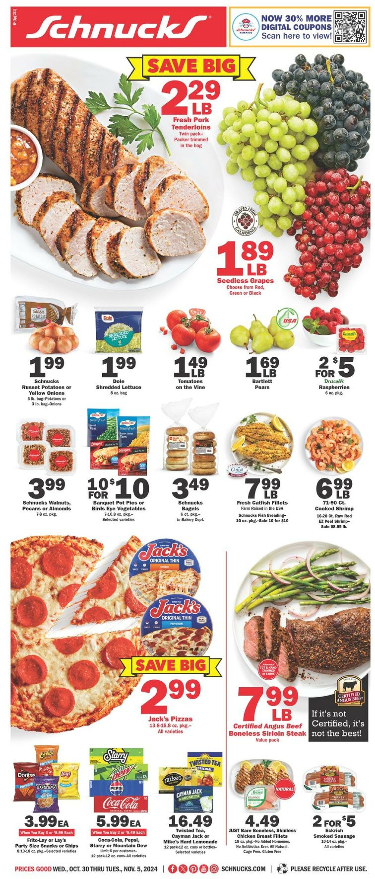 Catalogue Schnucks from 10/30/2024