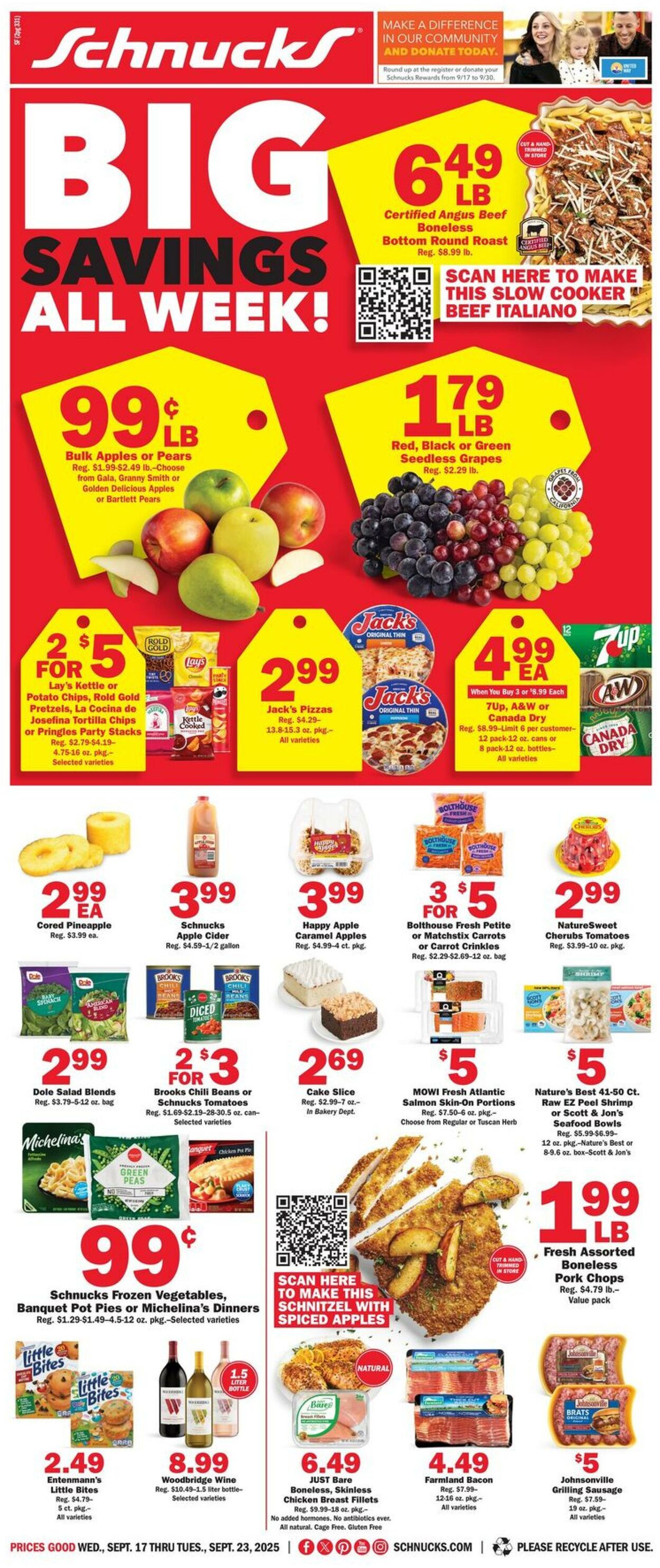 Catalogue Schnucks from 09/17/2025