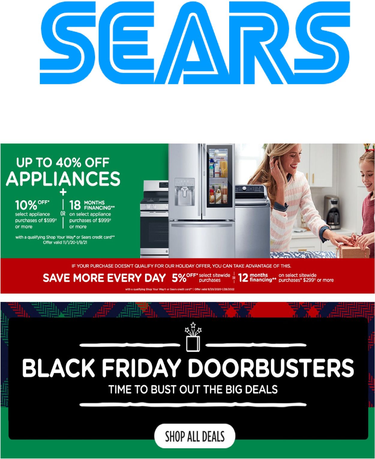 Catalogue Sears Black Friday 2020 from 11/25/2020