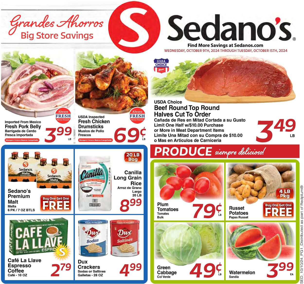 Catalogue Sedano's from 10/09/2024