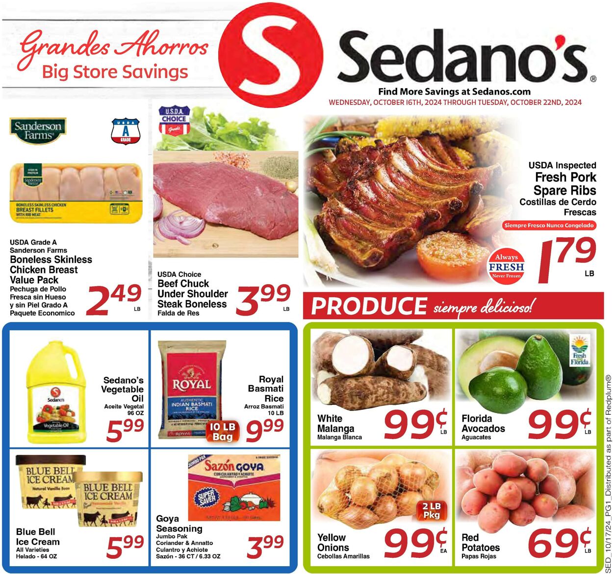 Catalogue Sedano's from 10/16/2024