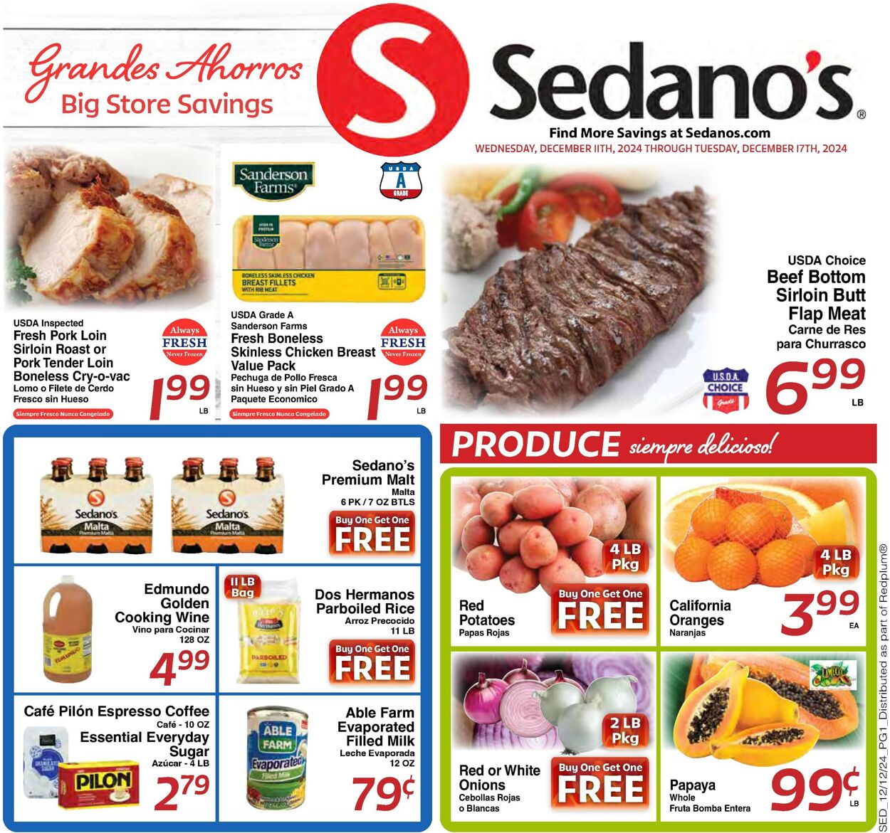 Catalogue Sedano's from 12/11/2024