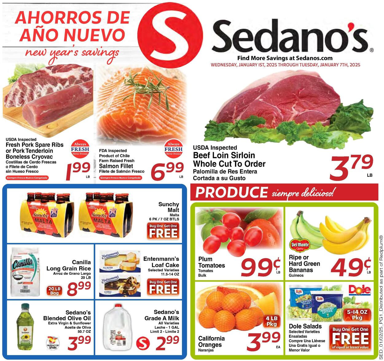 Catalogue Sedano's from 01/01/2025