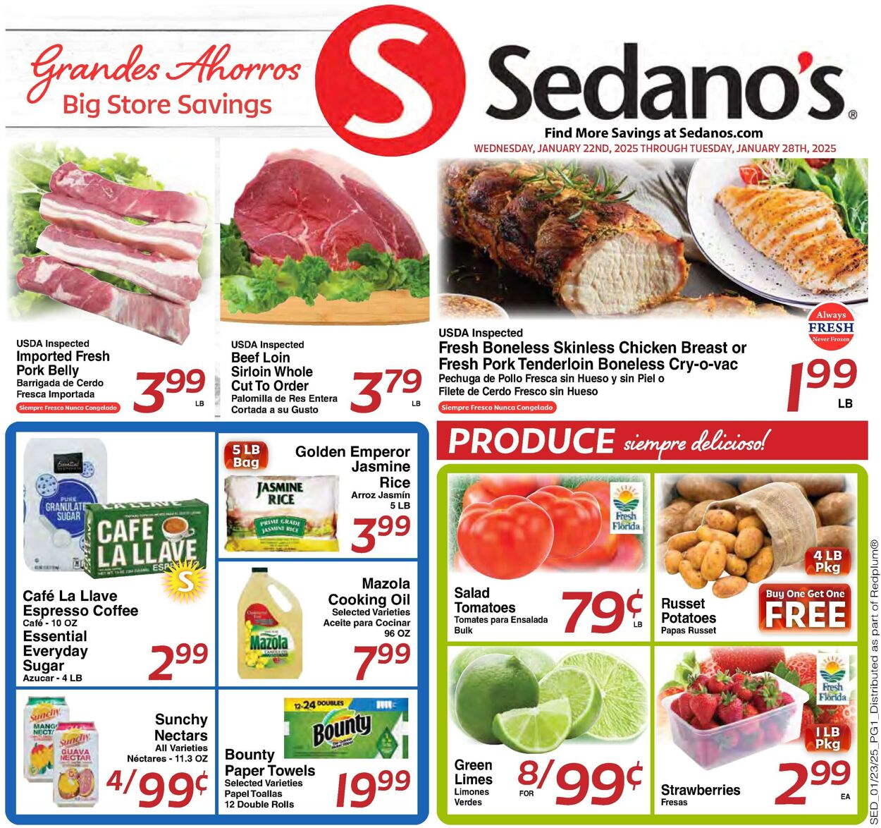 Catalogue Sedano's from 01/22/2025