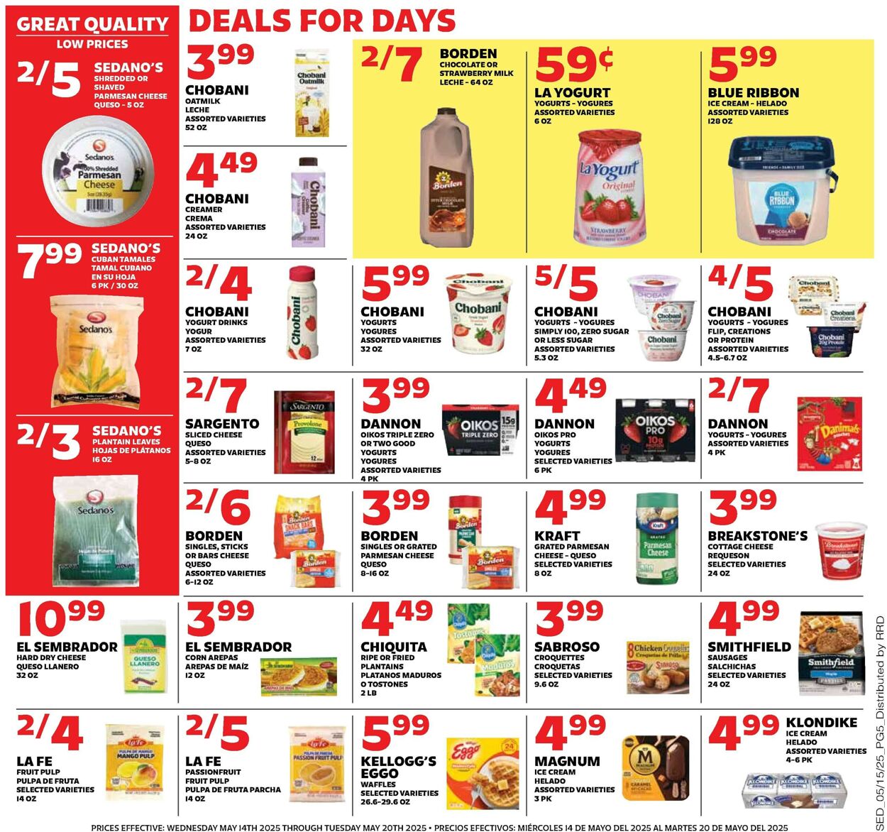 Catalogue Sedano's from 05/14/2025