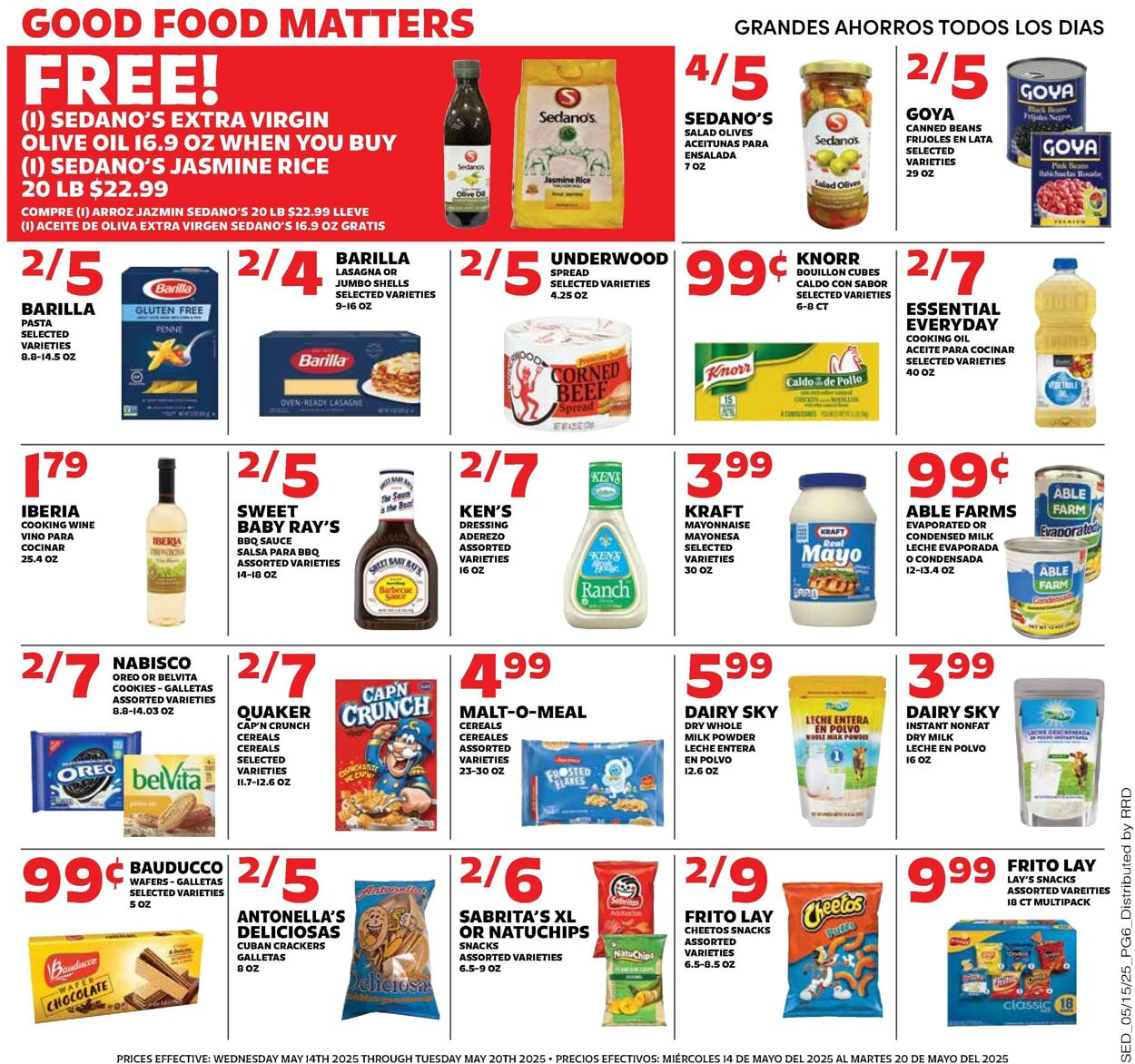Catalogue Sedano's from 05/14/2025