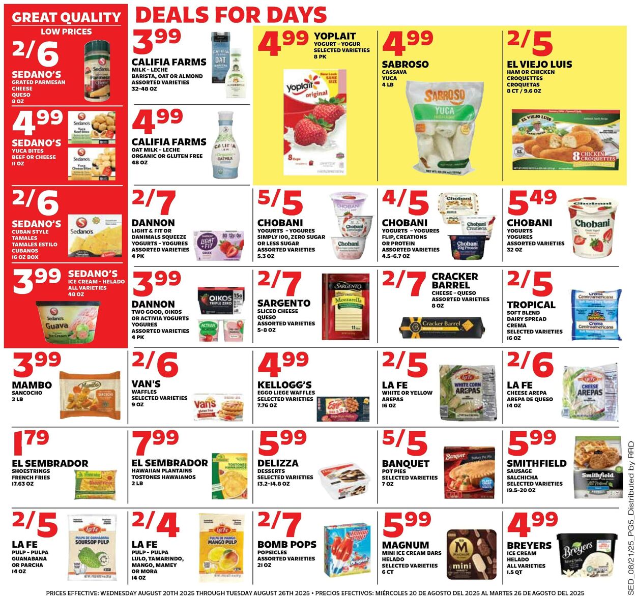Catalogue Sedano's from 08/20/2025