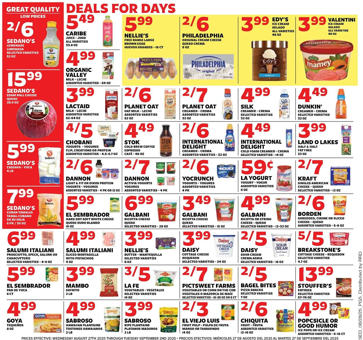Catalogue Sedano's from 08/27/2025