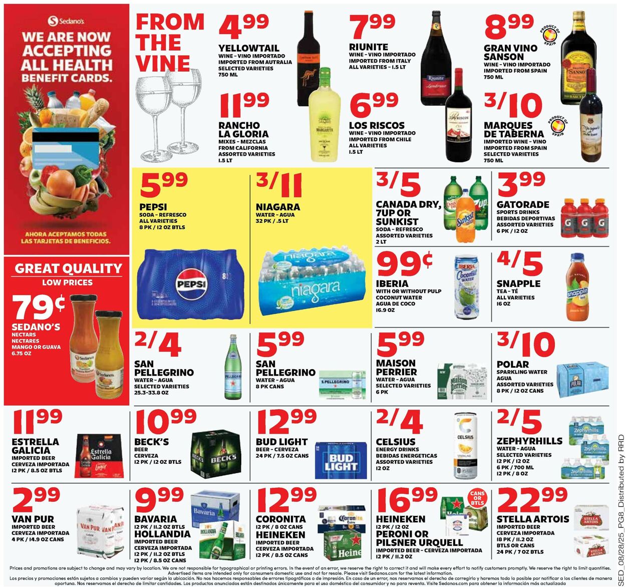 Catalogue Sedano's from 08/27/2025