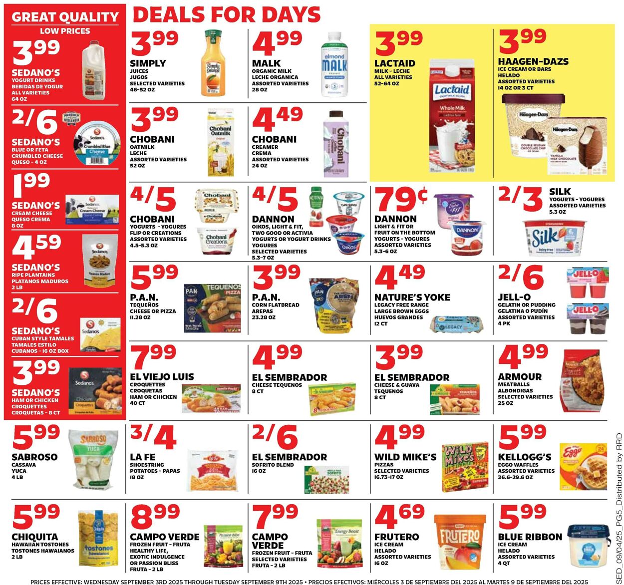 Catalogue Sedano's from 09/03/2025