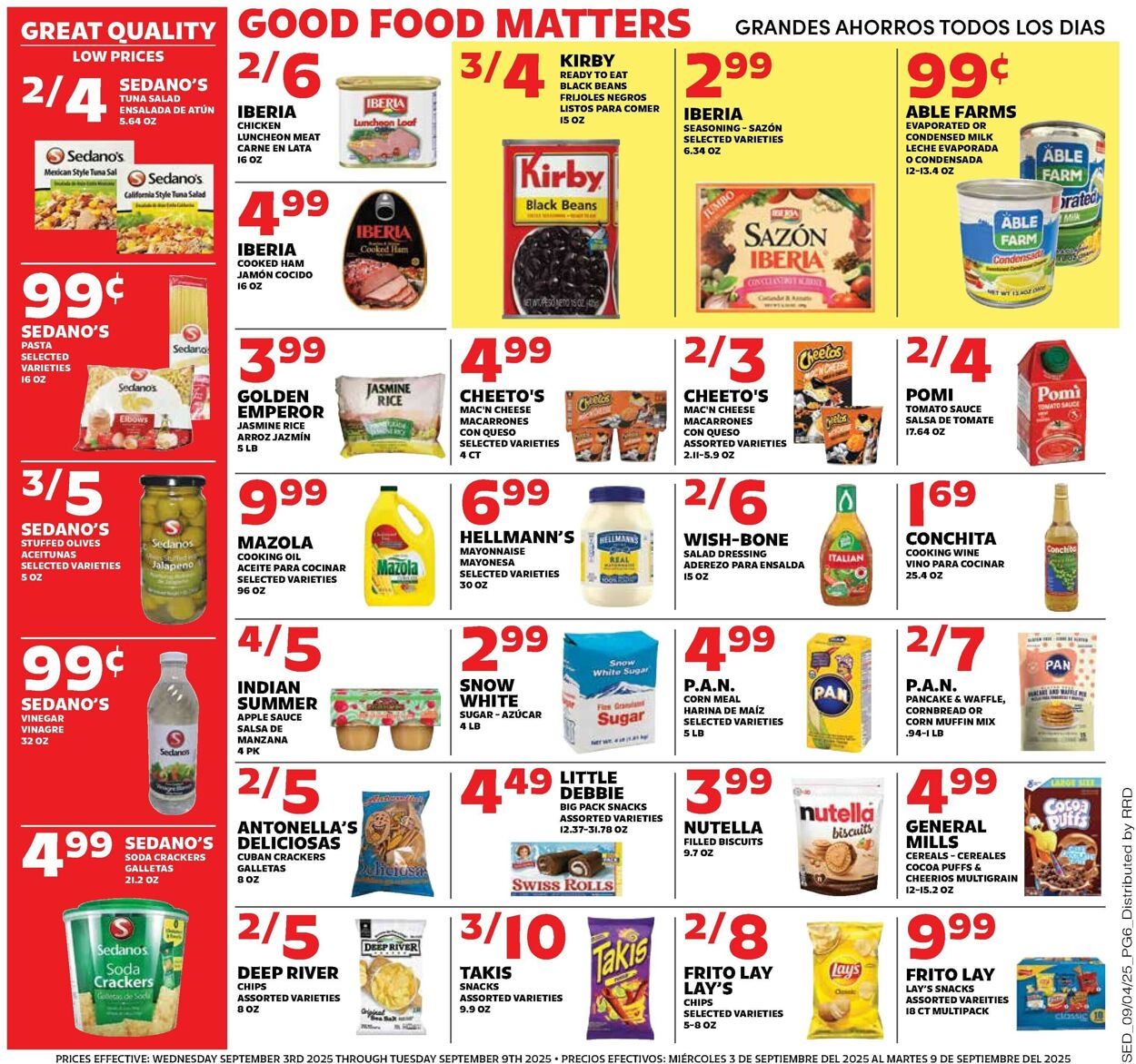 Catalogue Sedano's from 09/03/2025