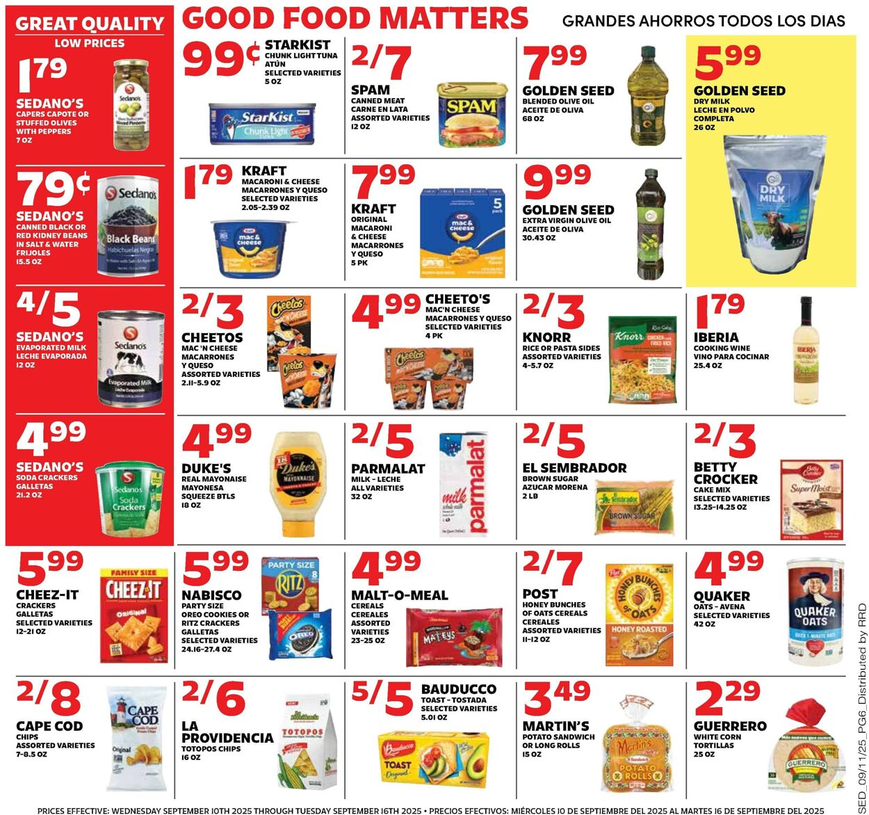 Catalogue Sedano's from 09/10/2025