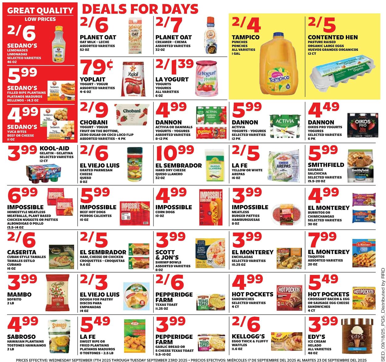 Catalogue Sedano's from 09/17/2025