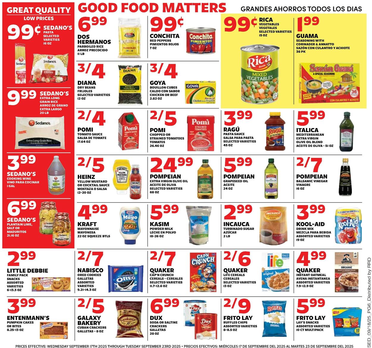 Catalogue Sedano's from 09/17/2025