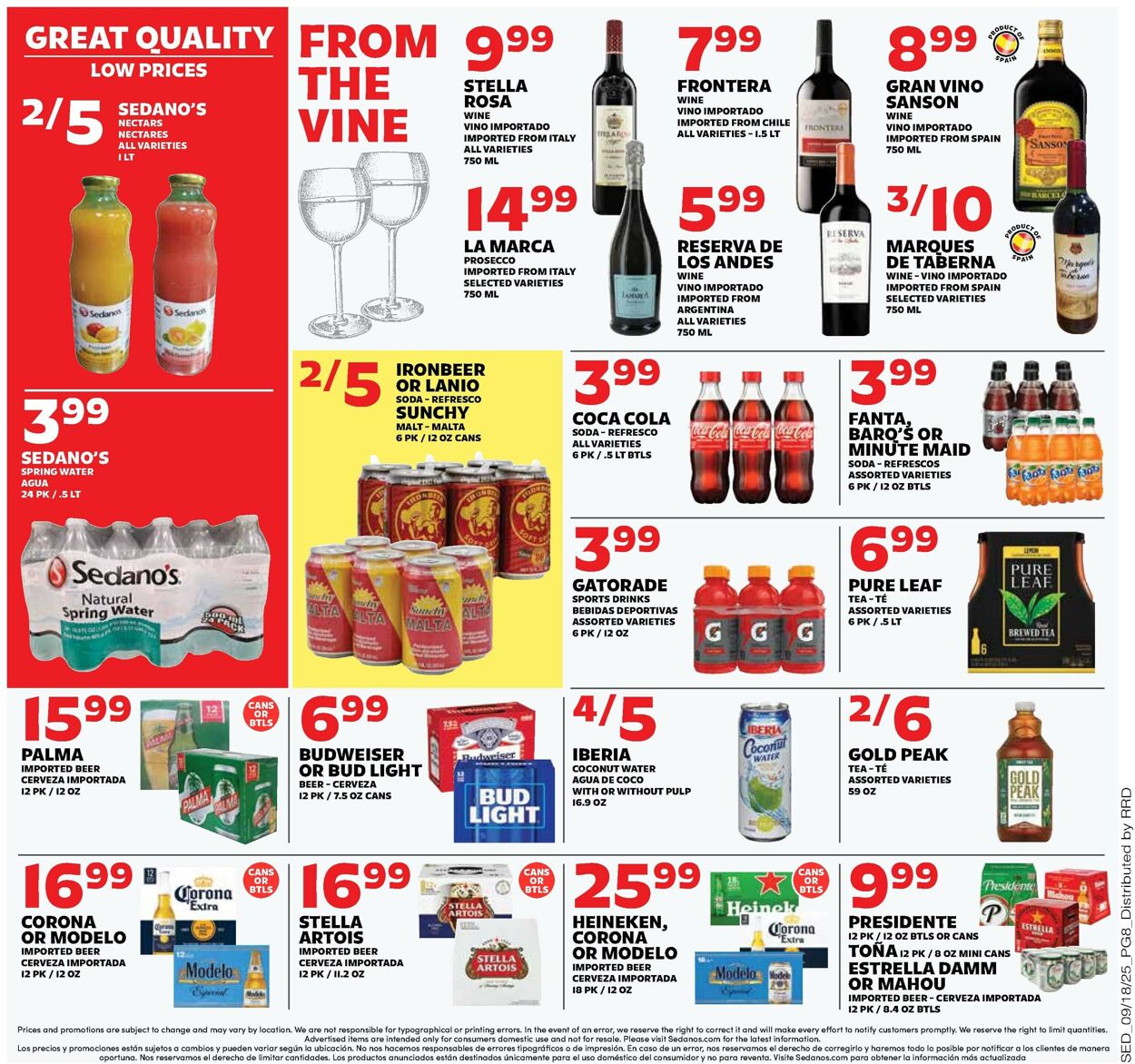 Catalogue Sedano's from 09/17/2025