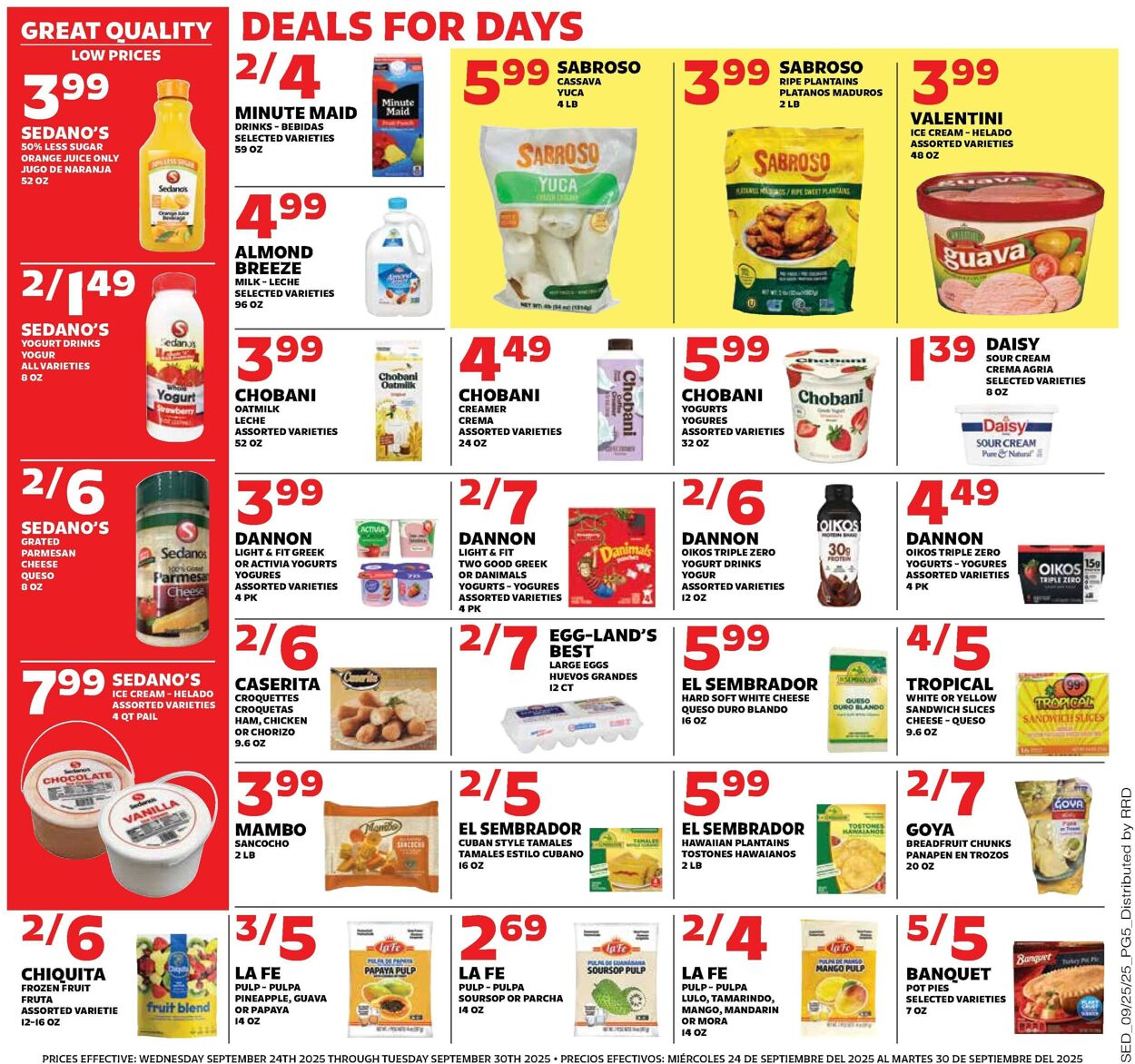 Catalogue Sedano's from 09/24/2025