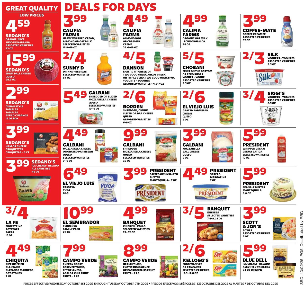 Catalogue Sedano's from 10/01/2025