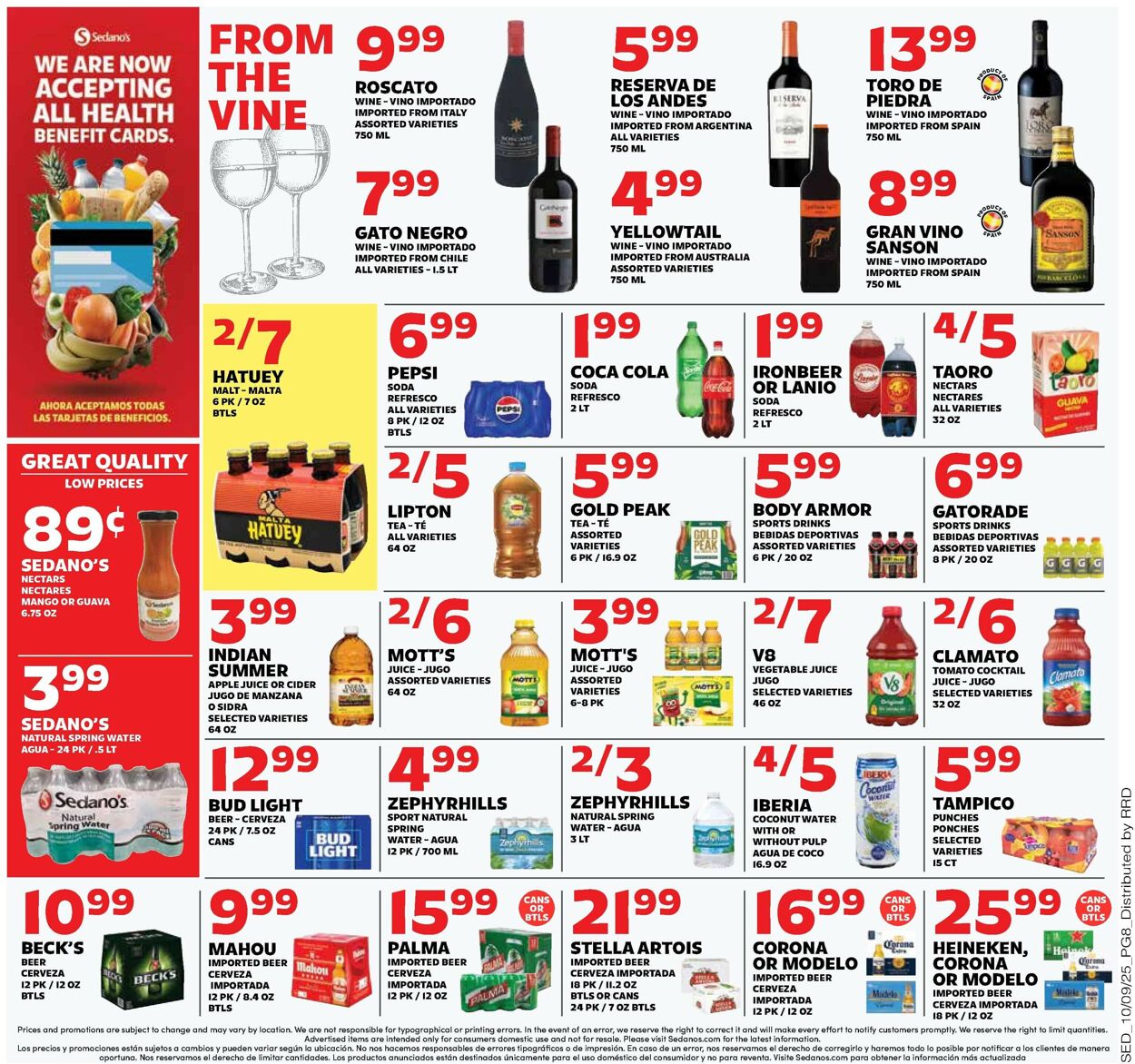 Catalogue Sedano's from 10/08/2025