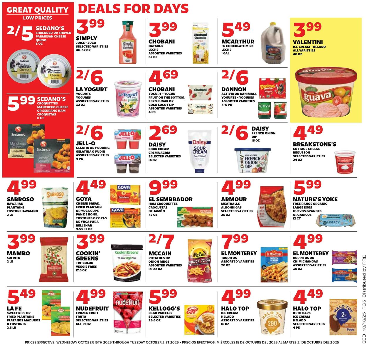 Catalogue Sedano's from 10/15/2025