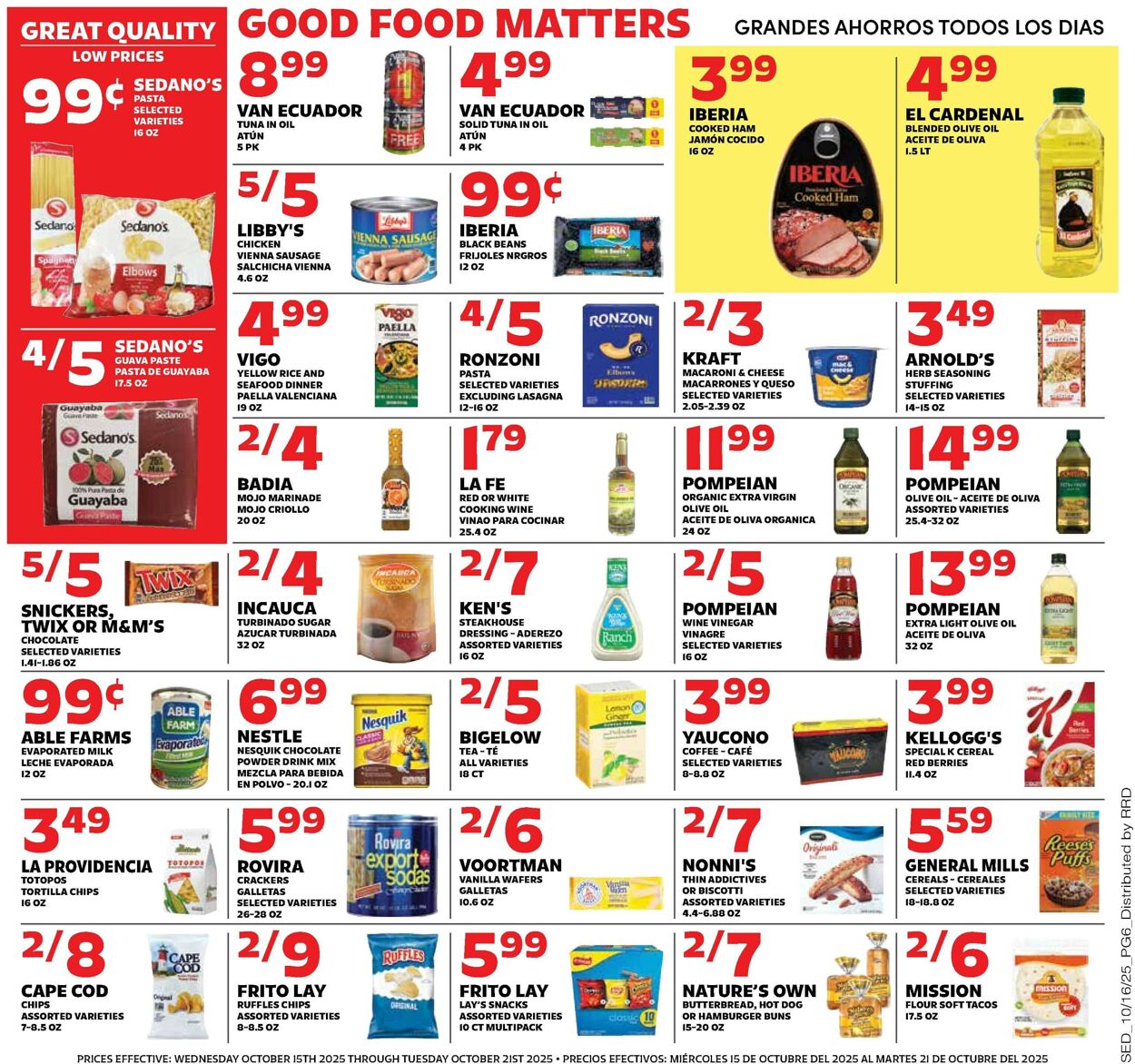Catalogue Sedano's from 10/15/2025