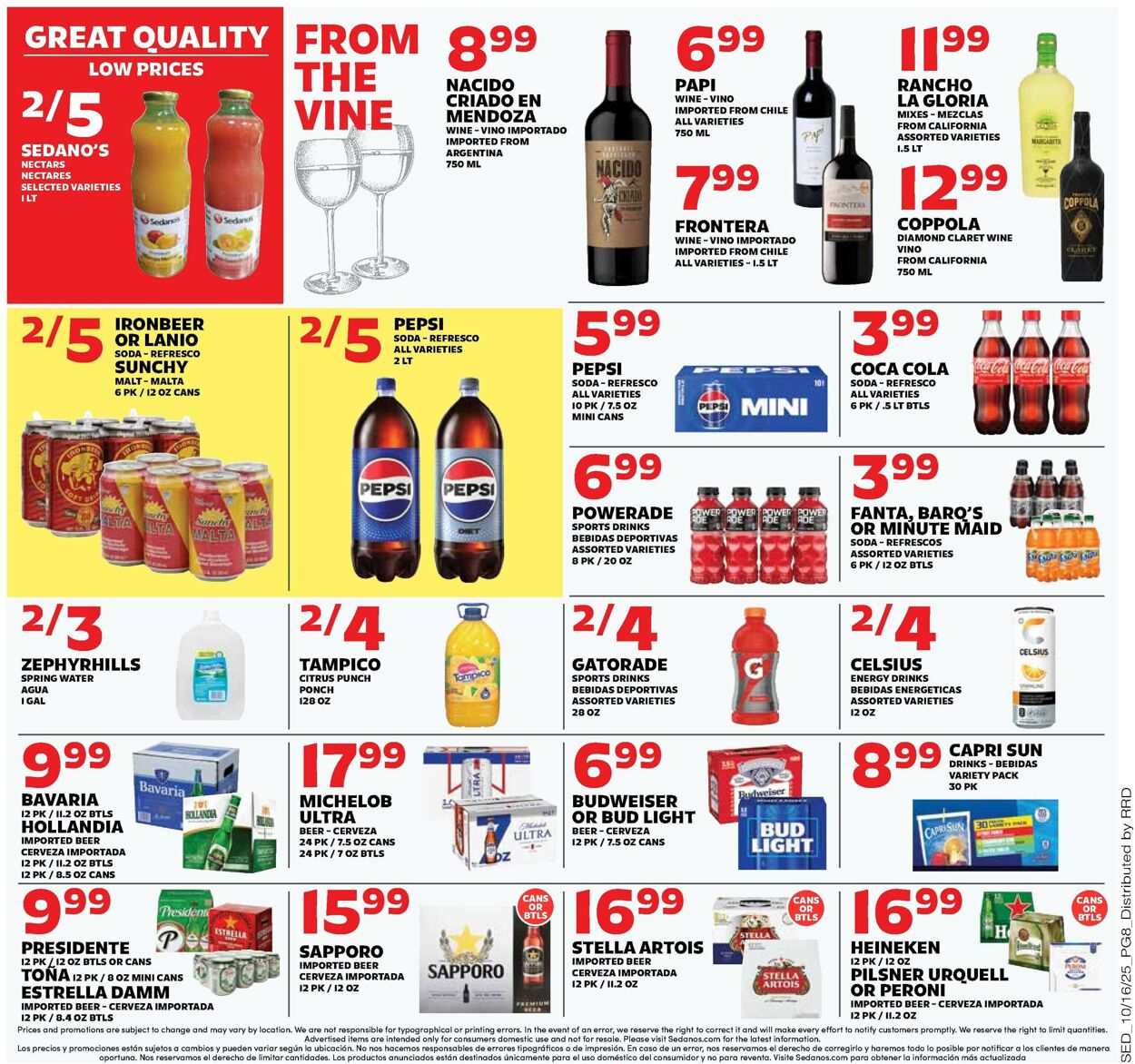 Catalogue Sedano's from 10/15/2025