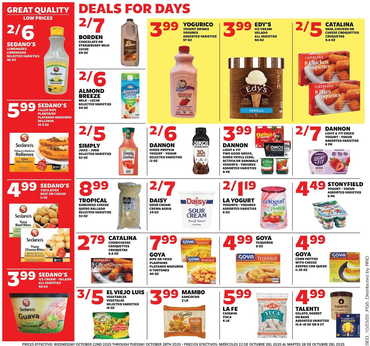 Catalogue Sedano's from 10/22/2025