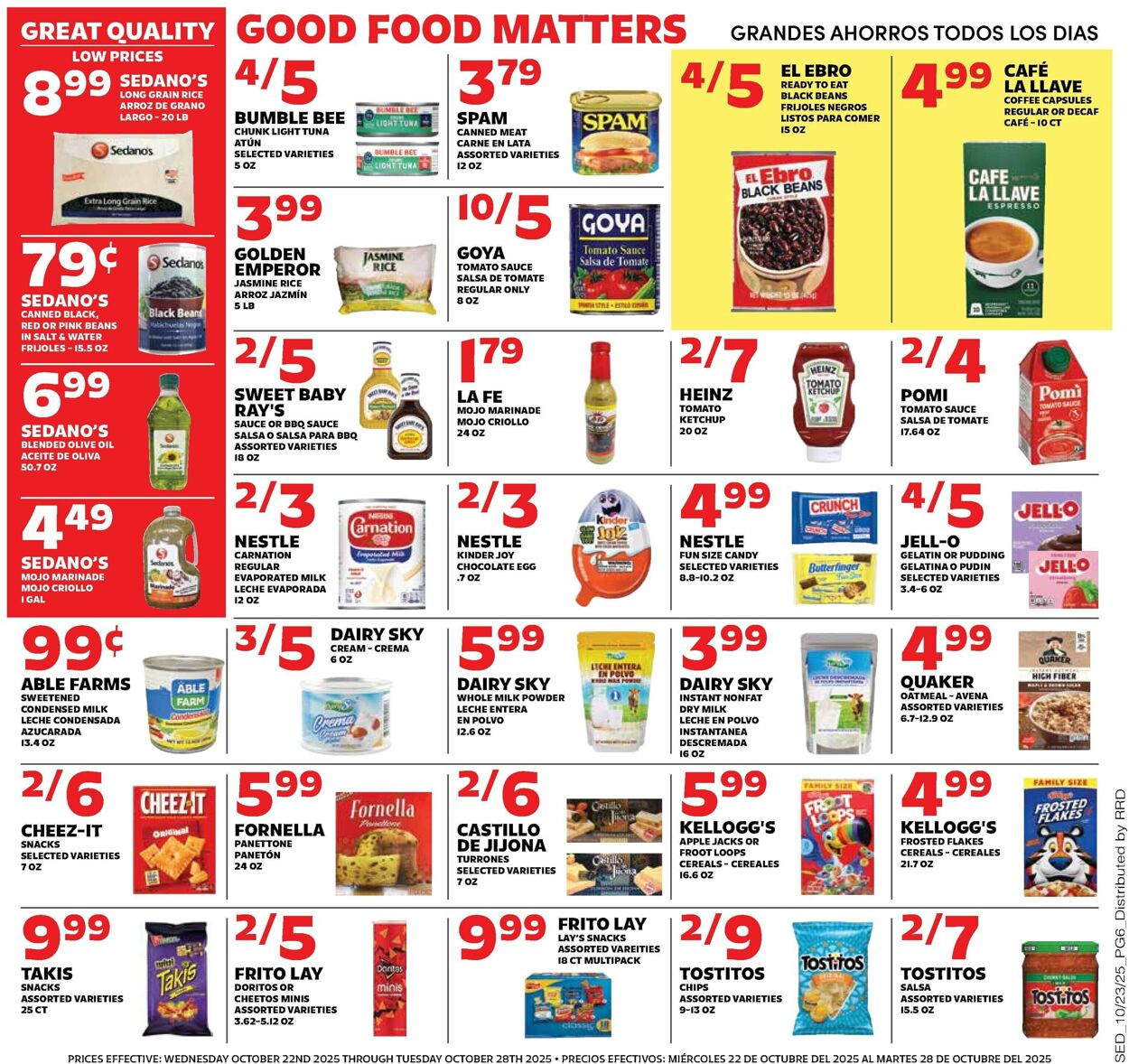 Catalogue Sedano's from 10/22/2025