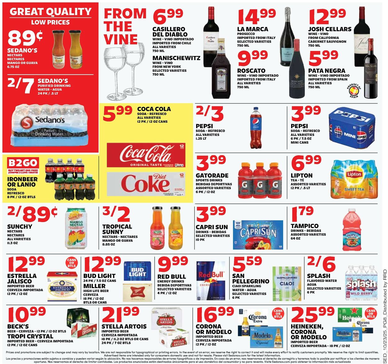 Catalogue Sedano's from 10/22/2025