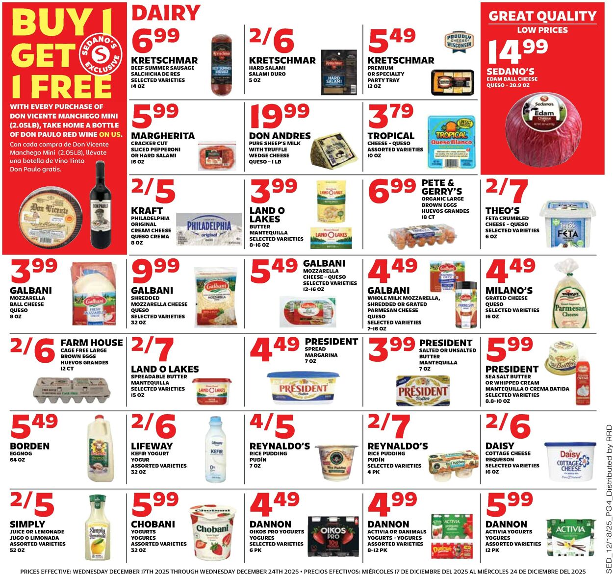 Catalogue Sedano's from 12/17/2025
