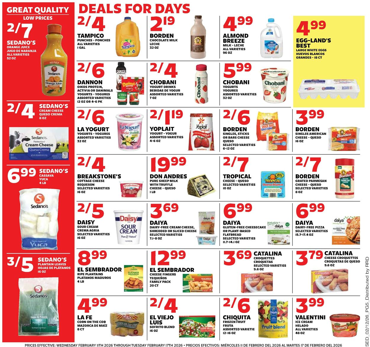 Catalogue Sedano's from 02/11/2026