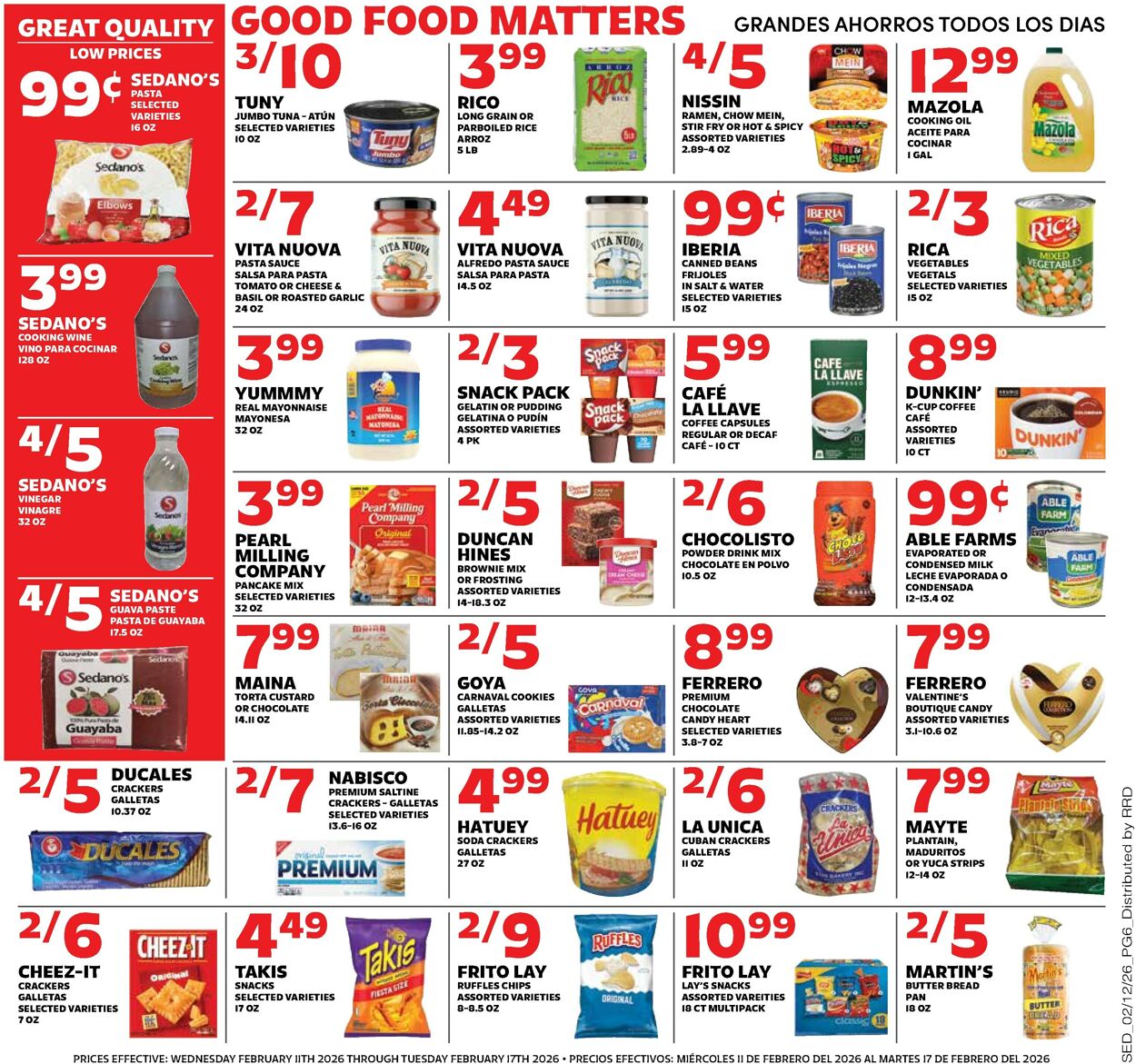 Catalogue Sedano's from 02/11/2026