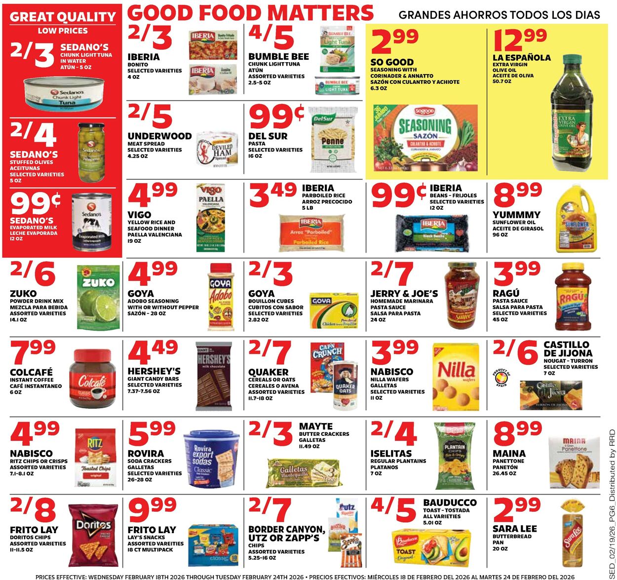 Catalogue Sedano's from 02/18/2026