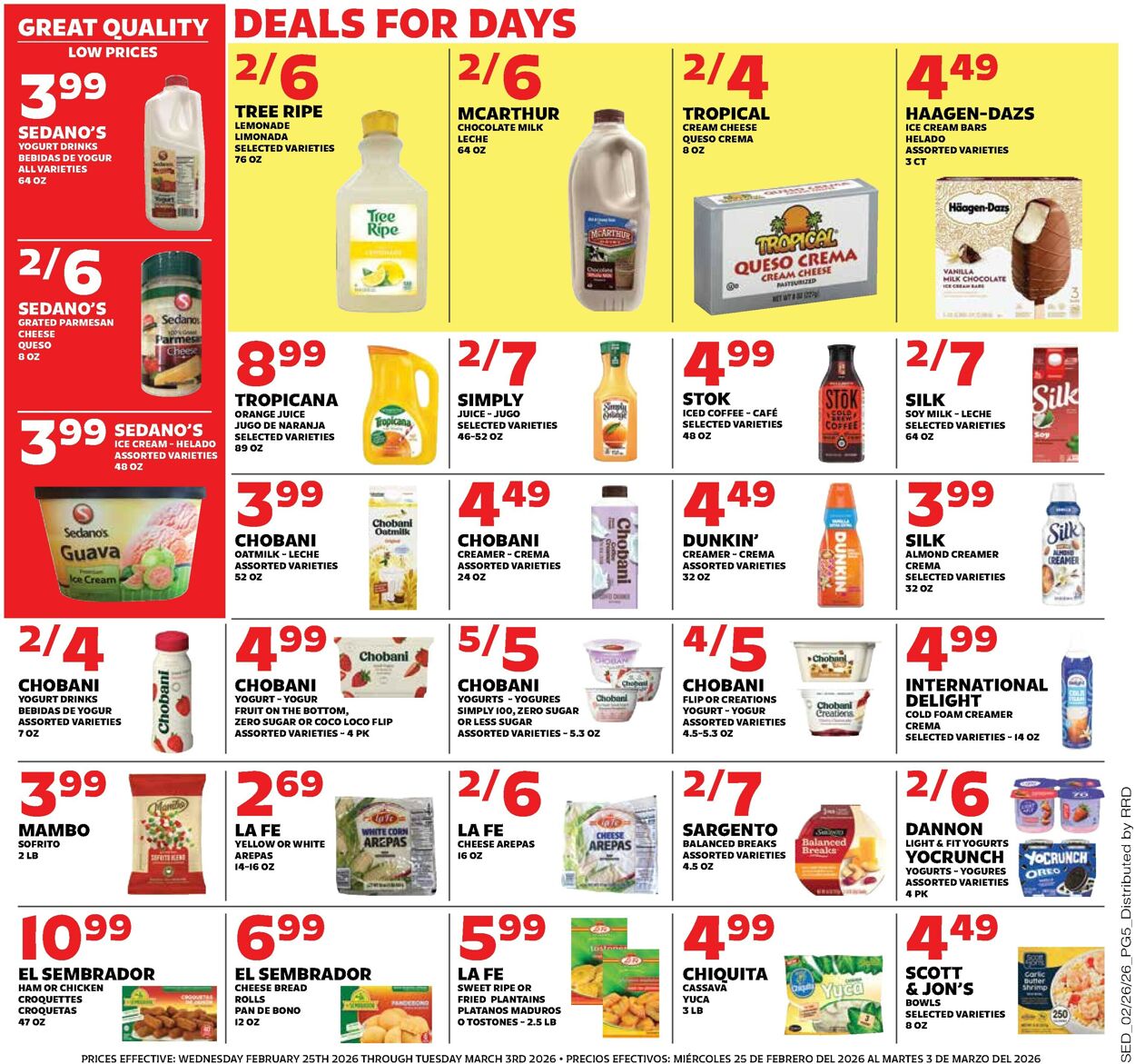 Catalogue Sedano's from 02/25/2026