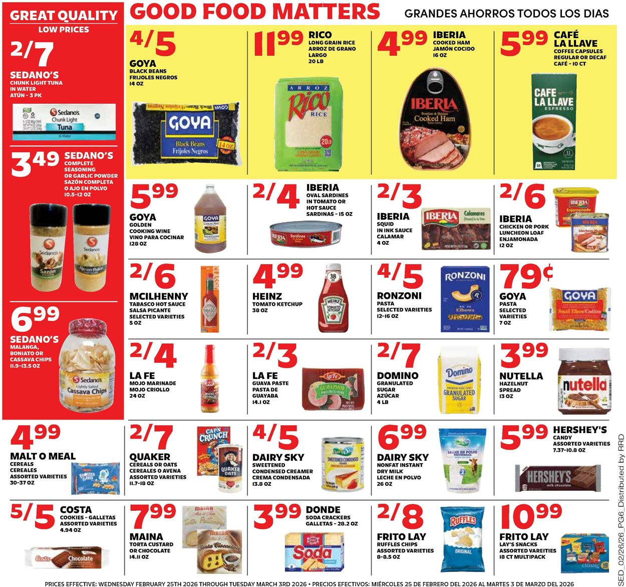 Catalogue Sedano's from 02/25/2026