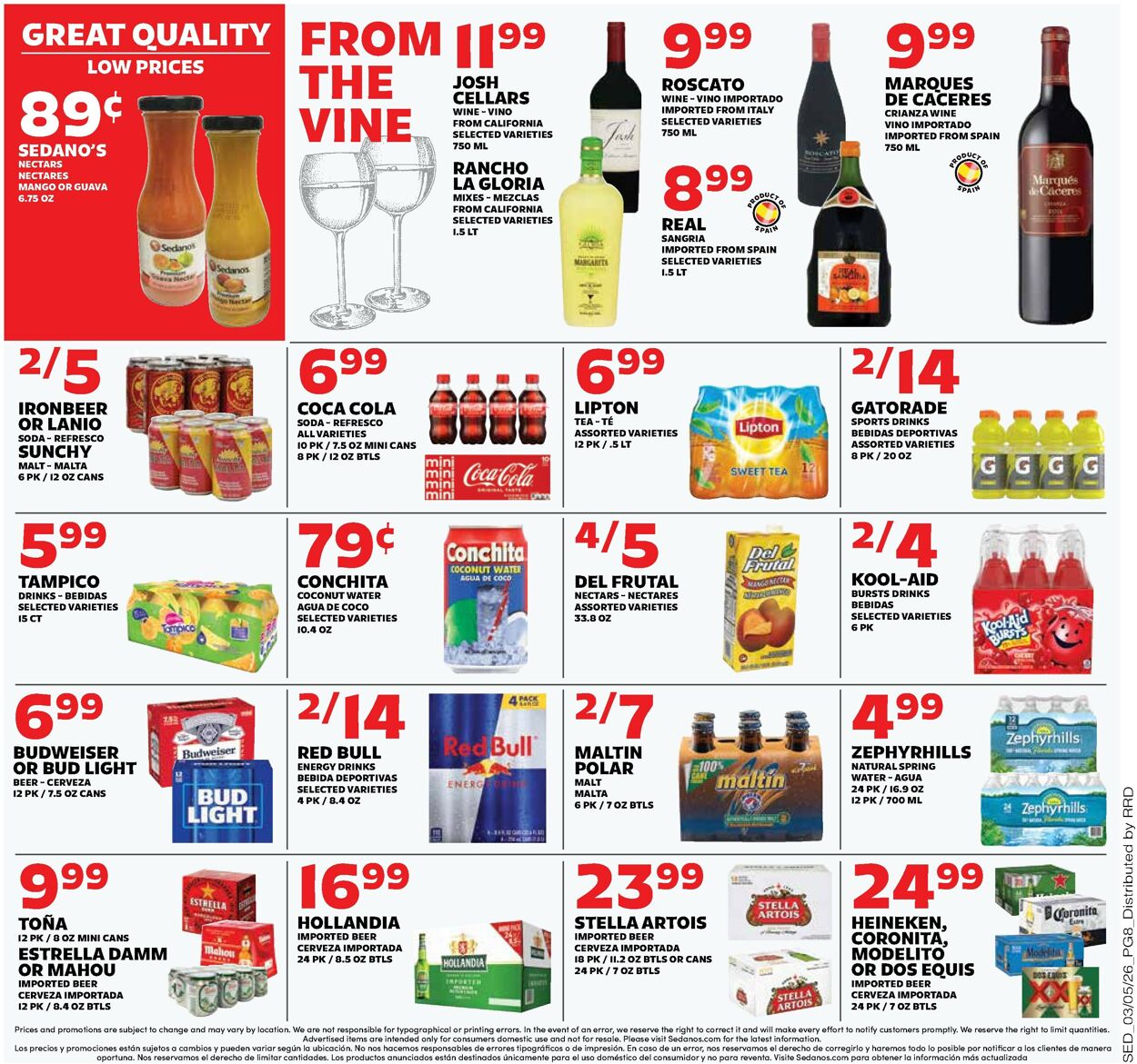 Catalogue Sedano's from 03/04/2026