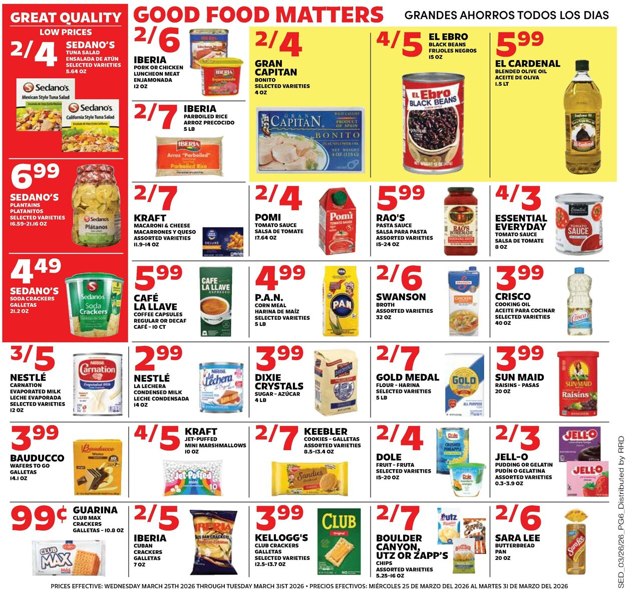 Catalogue Sedano's from 03/25/2026