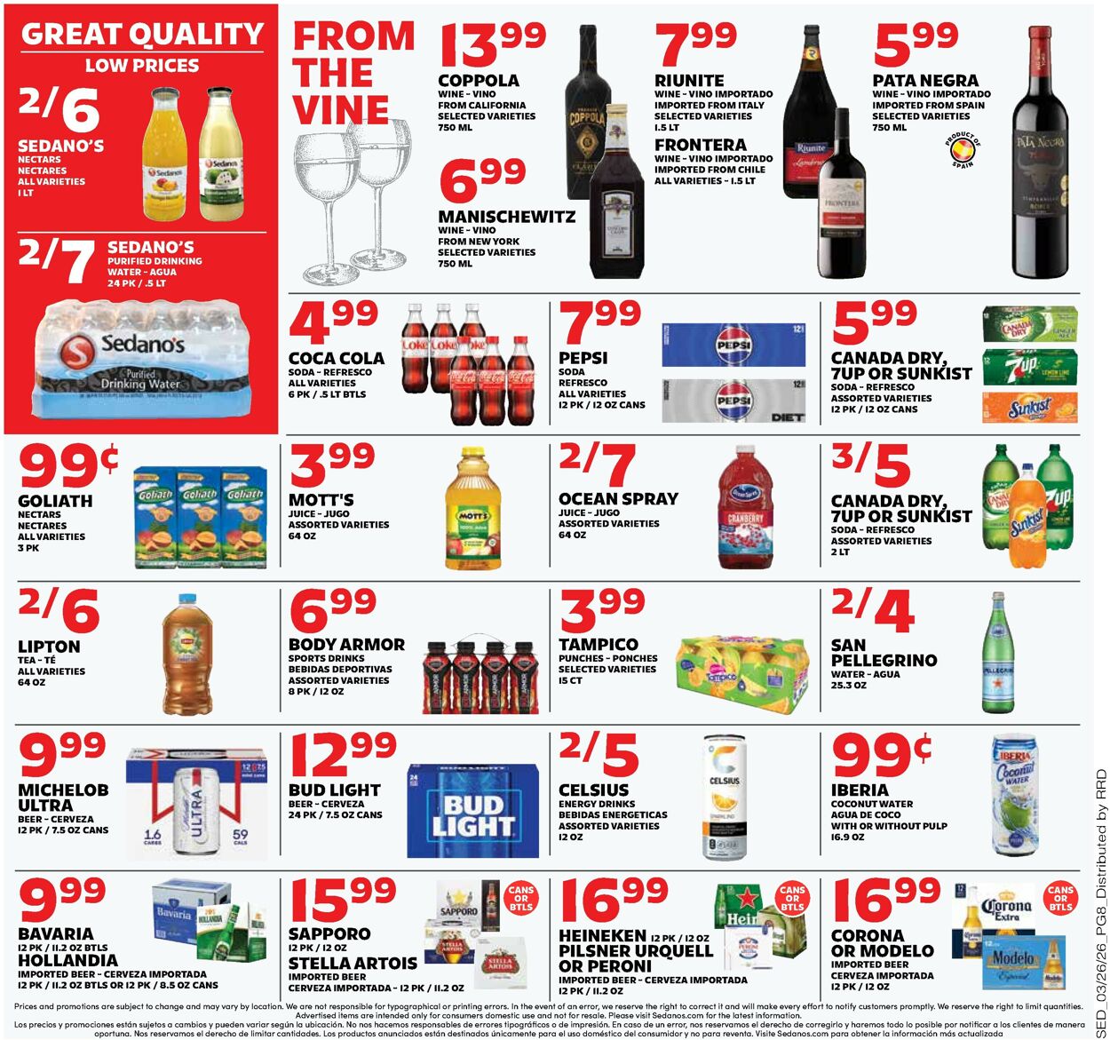Catalogue Sedano's from 03/25/2026