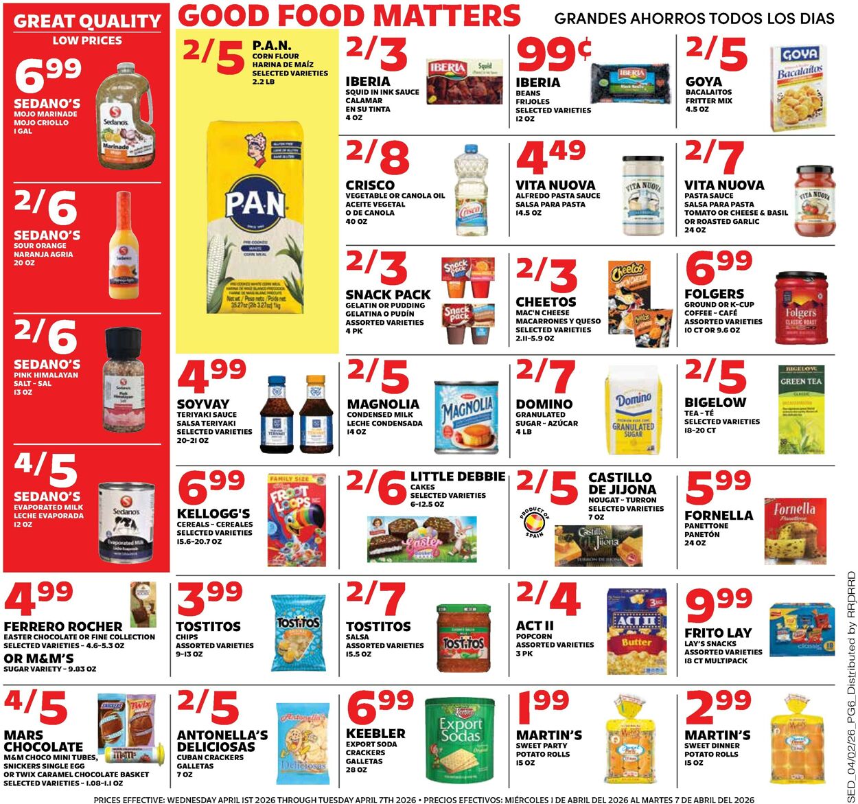 Catalogue Sedano's from 04/01/2026