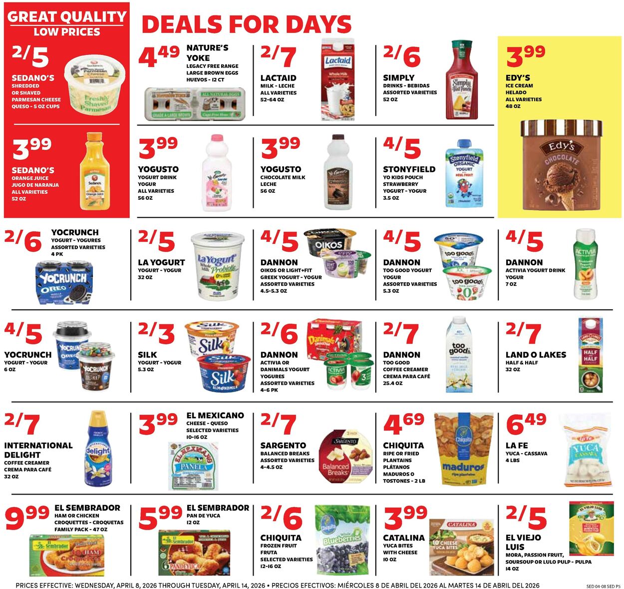 Catalogue Sedano's from 04/08/2026